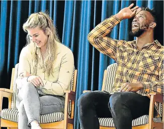  ?? Picture: EUGENE COETZEE ?? ENJOYING THE MOMENT: Rachel and Siya Kolisi, on a visit to Collegiate Girls’ High School in October 2018