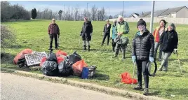  ??  ?? Clean up
East Kilbride Community Litter-picking group hard at work