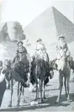  ??  ?? Florence Sennett rides a camel.