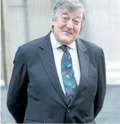  ?? DANNY MARTINDALE/ WENN ?? Actor/ playwright Stephen Fry stunned fans with his announceme­nt of prostate cancer Friday. His one- man show, Mythos: A Trilogy - Gods. Heroes. Men. is still slated to open at the Shaw Festival in May.