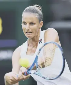  ??  ?? 0 At No 7, Karolina Pliskova is the highest seed left.