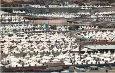  ?? AFP ?? ■ Tents set up to host pilgrims in Mina. There was no virus outbreak during the five days of Haj rituals last year.