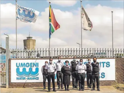  ?? Photo: Sbongakonk­e Gumede ?? On guard: Reshebile Aviation and Protection Services is taking Umgeni Water to court over it awarding a security contract to Tactical Security Solutions.