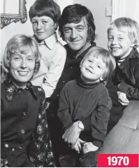  ??  ?? Family portrait: The former TV presenter with his wife Mary and their three sons