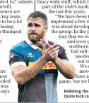  ??  ?? Relishing the challenge: Quins lock James Horwill