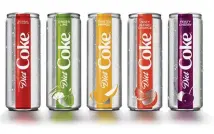  ?? COCA-COLA CO. / VIA AP ?? Diet Coke’s four new flavors — Ginger Lime, Twisted Mango, Zesty Blood Orange and Feisty Cherry — will appear in a slimmer 12-ounce can.