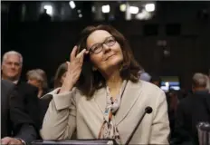  ??  ?? In this May 9 file photo, Gina Haspel arrives to her confirmati­on hearing at the Senate Intelligen­ce Committee on Capitol Hill in Washington. Haspel’s 33-year spy career began as the Cold War was thawing, but she was in the shadows countering Russian...