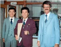  ??  ?? Left, with colleagues from Shibutani, Interlock’s distributo­r in Japan.