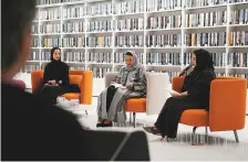  ?? ?? The event included a book signing and reading event for a novel by Emirati writer Salha Obeid and another book, translated by Emirati journalist Safia Al Shehi.