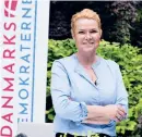  ?? BILD: HENNING BAGGER ?? Inger Støjberg presentera­r det nya partiet vid en pressträff i Spentrup.