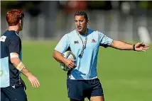  ?? PHOTO: GETTY IMAGES ?? Daryl Gibson, pictured at a Waratahs training session, says player and coach developmen­t is a major problem for Australian rugby.