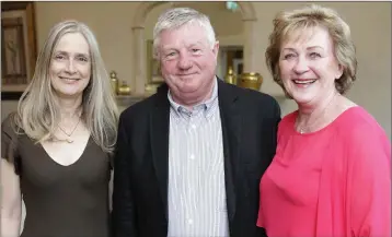  ??  ?? Principal Mary Conroy with David and Anne Walsh.