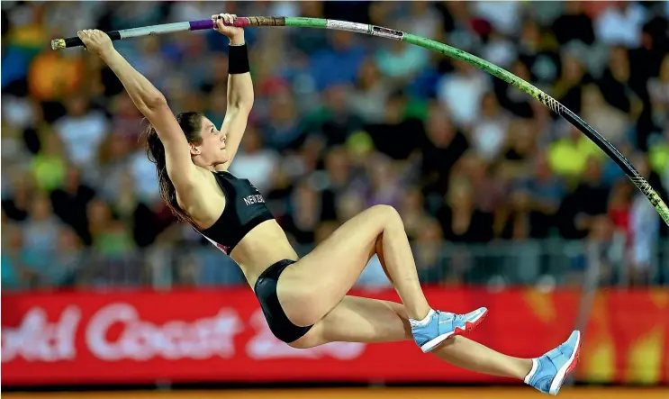  ?? GETTY IMAGES ?? Eliza McCartney: ‘I’ve jumped at five metres a couple of times now and it’s not a big deal if the bar goes up there’.