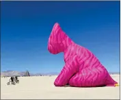  ?? ?? Original work from 140emergin­g artists will be on display at The Other Art Fair at the Barker Hangar, from a hot pink inflatable tiger that appeared at the Burning Man fest to light sculptures to creative but inedible cakes.