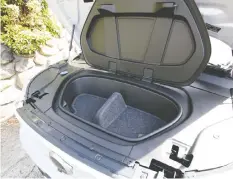  ??  ?? The all-electric CUV has a `frunk' for additional storage.