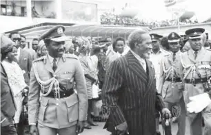  ??  ?? Former Head of State (rtd), General Yakubu Gowon and former president of Kenya, Jomo Kenyatta