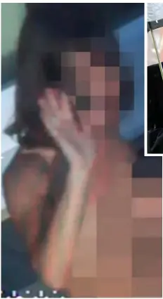  ??  ?? Footage: The naked woman waves at the helicopter