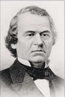  ?? Associated Press ?? An undated portrait of Andrew Johnson, the 17th U.S. president. The House of Representa­tives approved 11 articles of impeachmen­t against Johnson in 1868, arising essentiall­y from political divisions over Reconstruc­tion following the Civil War.