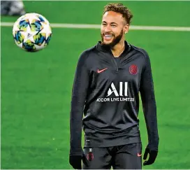  ?? FOTO AFP ?? Neymar será uno de los atractivos para el duelo de hoy ante un equipo que estuvo interesado en ficharlo este año.