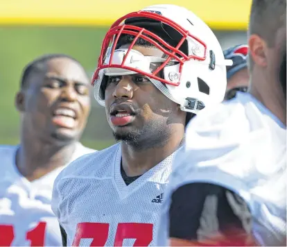  ?? Tom Reel / Staff photograph­er ?? Senior offensive lineman Terrance Hickman will try to help lead UIW to another high-powered season with coach Eric Morris.