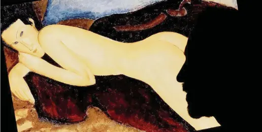  ?? Ansa ?? “Les femmes” Una mostra di ritratti femminili di Modigliani. Sotto, lo scrittore Yann Moix