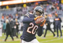  ?? ASSOCIATED PRESS FILE PHOTO ?? Few defenses lead the NFL in intercepti­ons for consecutiv­e years, but Chicago cornerback Prince Amukamara, pictured, and other members of the Bears’ secondary think they are primed to make a run at doing it after 27 last season. NFC NORTH PREVIEW