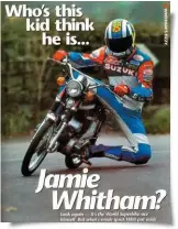  ??  ?? Whitham and his Fizzie, featured in the January 1998 issue of Classic Bike