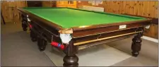  ??  ?? The Workman’s Club original snooker table.