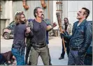  ??  ?? Simon and Negan openly came into conflict in last Sunday’s “The Walking Dead.”