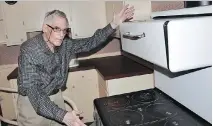  ??  ?? John Arnold is pictured in the Crazy Kitchen, a popular attraction with a serious point to make about ours senses and powers of observatio­n.