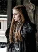  ??  ?? Tv-serien Game of thrones gör sin sista säsong, här med Sophie Turner i rollen som Sansa Stark.