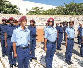  ??  ?? Port Security Corps trainee officers.