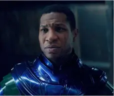  ?? ?? Bad to the bone: Jonathan Majors as Kang the Conqueror in Ant-man And The Wasp: Quantumani­a.