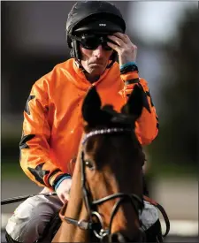  ??  ?? Seán Flanagan preparing to race in Punchestow­n last January.