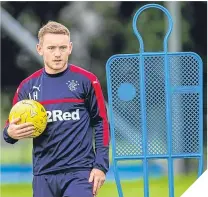  ??  ?? Lee Hodson in training with Rangers.