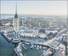  ??  ?? VIEWS Gunwharf Quays and the Spinnaker Tower