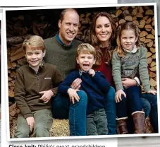  ??  ?? Close-knit: Philip’s great-grandchild­ren George, Louis and Charlotte, above, and Archie, , with Meghan, g , Duchess of Sussex