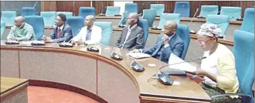  ?? ?? Members of the African United Democratic Party in Parliament yesterday.