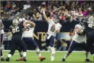  ?? SCOTT CLAUSE — ASSOCIATED PRESS ?? Bears quarterbac­k Mitchell Trubisky throws a pass against the Saints Oct. 29.