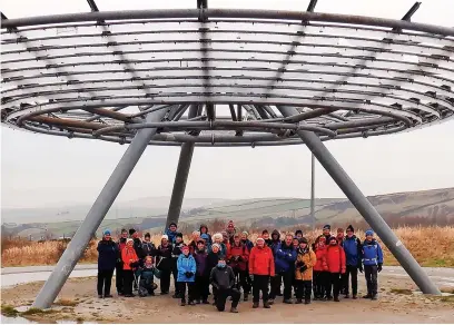  ?? ?? ●●Rossendale Ramblers took a walk up to the Halo