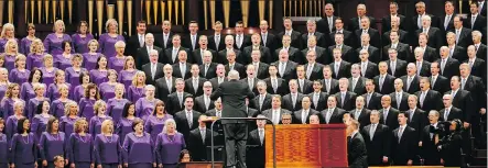  ?? RICK BOWMER/THE ASSOCIATED PRESS ?? The Mormon Tabernacle Choir will now be called Tabernacle Choir at Temple Square, following a recent decision by the president of the Church of Jesus Christ of Latter-day Saints.