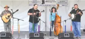  ??  ?? Pointe South Bluegrass Band performs at 4 p.m. today at the Boxcar Pinion Memorial Bluegrass Festival.