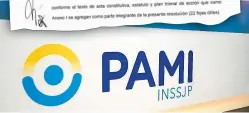  ??  ?? RESOLUCION. Lleva la firma del titular del PAMI, Sergio Cassinotti.