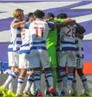  ??  ?? Reading celebrate their third goal