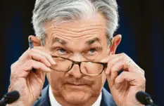  ?? Foto: Jacquelyn Martin, dpa ?? In der Corona-Krise haben die USA den Leitzins auf null gesetzt. Im Bild Jerome Powell, Vorsitzend­er der US-Notenbank Fed.