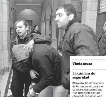  ?? JUAN CORRAL-LA NUEVA. ?? La joven sospechosa fue trasladada ayer al Palacio de Justicia, en Estomba 34, para tomar parte de la audiencia.