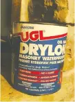  ??  ?? This is one of the few single-part paints that actually makes masonry waterproof in one coat. It is best used over bare concrete.