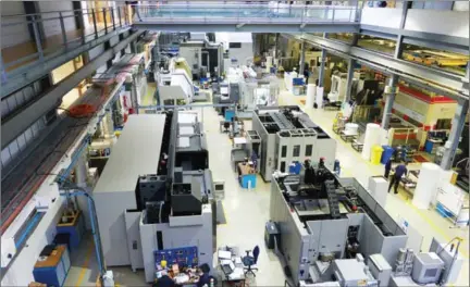  ?? JAMES PHEBY/AFP ?? An overhead view of the advanced manufactur­ing research centre in Rotherham, northern England, on December 2.
