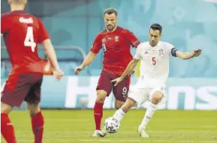  ?? // EFE ?? Sergio Busquets, capitán de la selección española, durante el partido de cuartos de final contra la resistente Suiza