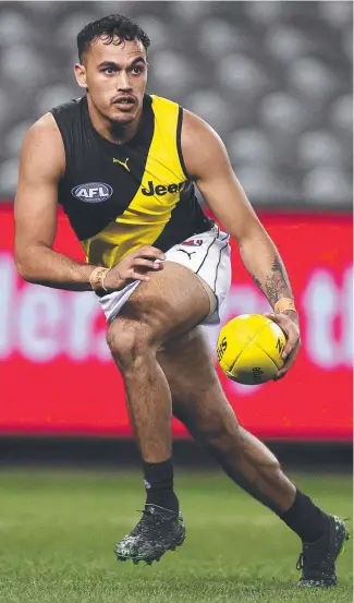  ?? ?? Sydney Stack will stay a Tiger for at least another year. Picture: Michael Klein